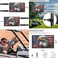 thumbnail image 6 of XYZCANDO Eagle American Flag 4pcs Golf Cart Seat Covers USA Flag Golf Cart Steering Wheel Covers Golf Cart Flags Easy to Install Golf Cart Seat Towel Steering Wheel Wrap Small Flag Black, 6 of 7