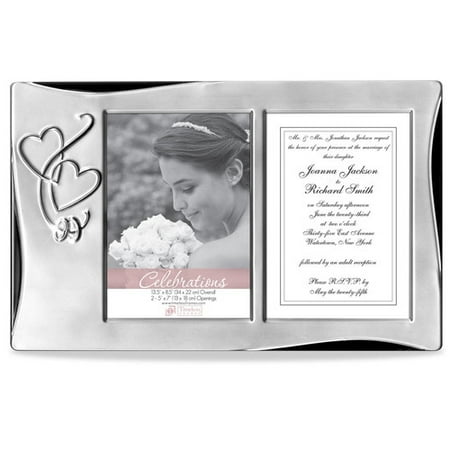 - Timeless Frames Silver Heart Tabletop Wedding Collage Picture Frame