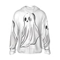 thumbnail image 1 of Balery Cute Ghost Simple Drawing Sudadera ligera de manga larga con capucha y protección solar UPF 50+ para hombre y mujer, ideal para pesca y running-Medium, 1 of 7