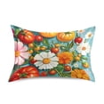 thumbnail image 7 of Yayeee Pillowcase King Size Set of 2 Satin Wrinkle Resistant Pillow Case, Pink Floral Tomatoes, 7 of 7