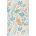 thumbnail image 2 of SAFAVIEH Malibu Jovana Floral Polyester Machine Washable Area Rug, Beige/Blue, 4' x 6', 2 of 12