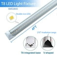 thumbnail image 5 of 6 Pack 4FT 40W LED Shop Light, V Shape Integrated T8 LED Tube Light, 6000K Super Bright White,high Output Linkable with Plug for Garage, Workshop,Basement,Warehouse, 5 of 7