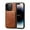 Brown, variant on Dteck for iPhone 15 Pro Max Leather Case, Magnetic Embossed Cowhide Paterned PU Leather Slim Flip Stand Hidden Card Wireless Charging Cover,Black