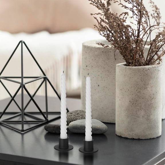 NICERIO 8-Piece Metal Candle Holder Set with Simple Round Design, Elegant Candle Stick Holders for Home, Party, and Decor