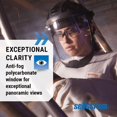thumbnail image 2 of Sellstrom Protector Facial Máscara De Seguridad Policarbonato Transparente Ventana Antivaho Bloqueo De Rayos Uv Casco Ligero Con Suspensión De Trinquete Ansi Z87.1 Unisex S32210, 2 of 9