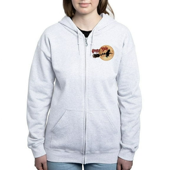 CafePress - Happy Yule Zip Hoodie - Women's Zip Hoodie