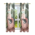 thumbnail image 7 of Yayeee Window Curtains Light Filtering 63"x42" Grommet Panel Pair Home Living Room Decor, Pink Sleeping Cat, 7 of 7