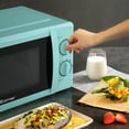 thumbnail image 4 of Costway Retro Countertop Microwave Oven 0.7 Cubic Feet 700W Rotary Control Mint Green, 4 of 12