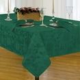 thumbnail image 3 of Newbridge Christmas Carol Hunter Green Holiday Noel Damask 60 x 84 inch Rectangle Fabric Tablecloth, 3 of 5