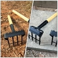 thumbnail image 4 of Hand Tools Agricultural Rake Hoe Landscape Rake Rakes for Lawns Garden Cultivator Iron Rake Small Rake with Handle, 4 of 6