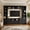 Black, variant on Farmhouse Entertainment Center Wall Unit for 70" TV, Built-in TV Stand w/ Bridge & 4 Drawers, Media Console, Black