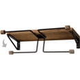 thumbnail image 6 of MyGift Wall-Mounted Burnt Wood and Black Metal Dual-Roll Toilet Paper Holder, 6 of 6