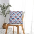 thumbnail image 7 of Wukai Donut with the USA Fag Premium Polyester Fleece Pillow Covers with Hidden Zipper Closure,Luxuriously Soft and Durable-12"x12", 7 of 7