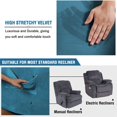thumbnail image 3 of CNKOO Housse Extensible en Velours pour Fauteuil Inclinable 1 Pce Housse Douce pour Fauteuil Inclinable Housse de Fauteuil Inclinable Protecteur de Fauteuil Inclinable pour Fauteuil Inclinable - Bleu Paon, 3 of 7