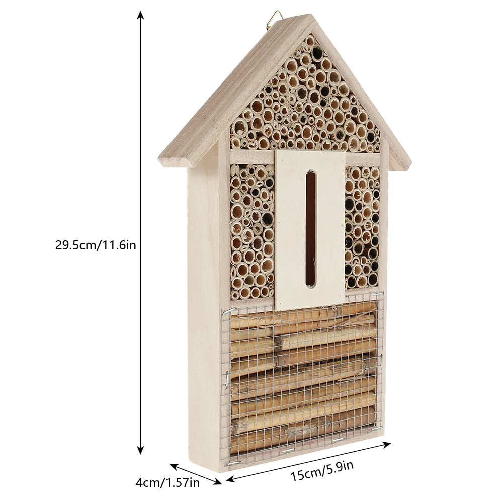 Lime Green Wooden Wood Bee Insect Bug Nesting Hotel House Box Nest