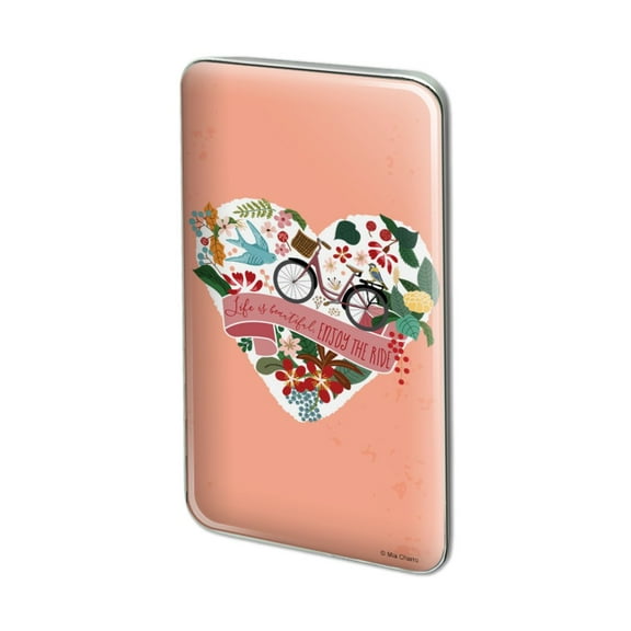 Life is Beautiful Enjoy the Ride Bicycle Metal Rectangle Lapel Hat Pin Tie Tack Pinback