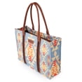 thumbnail image 7 of Wrangler Tote Bag Western Purses for Women Shoulder Boho Aztec Handbags, Angel Cerulean Blue - L, 7 of 7