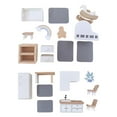 thumbnail image 1 of 2 juegos de muebles de casa de muñecas de madera, modelo de accesorios de simulación, bricolaje, hechos a mano Cuarto de Niños y Cocina, 1 of 9