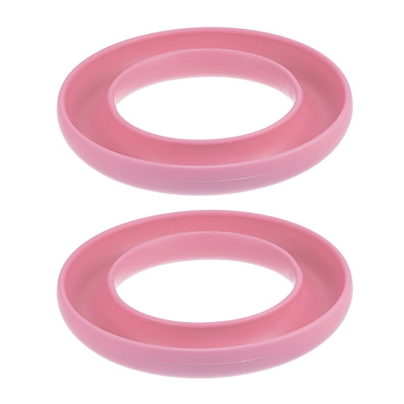 Uxcell Silicone Bobbins Ring Holder Metal or Plastic Sewing Machine Thread Spool Organizers, Pink 2 Pack