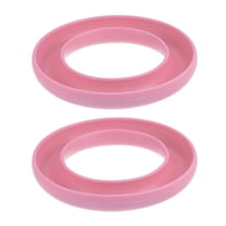 Uxcell Silicone Bobbins Ring Holder Metal or Plastic Sewing Machine Thread Spool Organizers, Pink 2 Pack