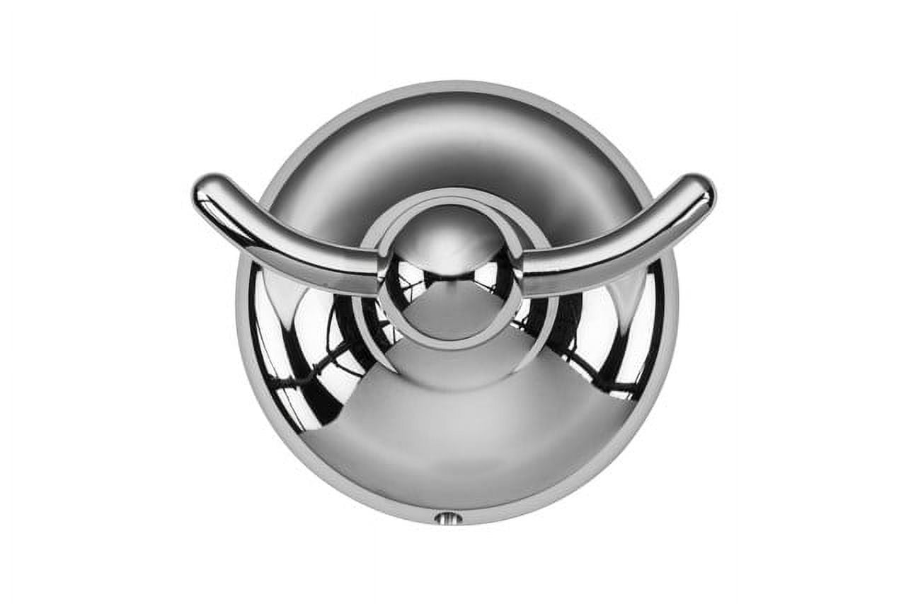 Croydex Grosvenor Flexi-Fix Double Robe Hook in Chrome, Screw or Glue
