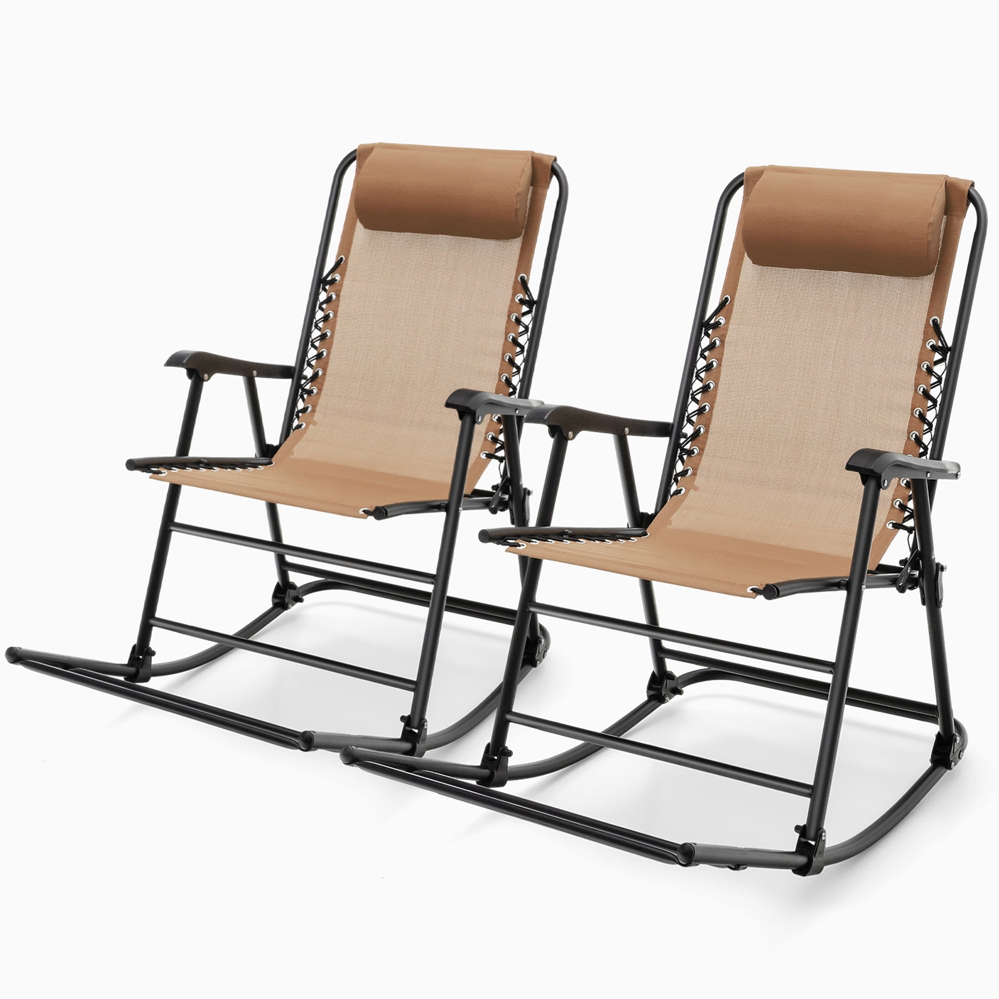 Gymax 2PCS Patio Folding Rocking Chair with Footrest for Gymax 2PCS Patio Folding Rocking Chair with Footrest for