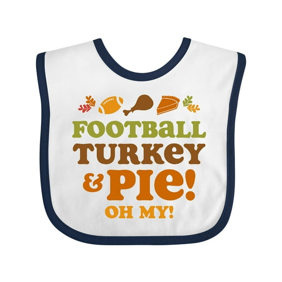 Inktastic Football Turkey and Pie Girls Baby Bib
