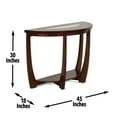 thumbnail image 5 of Steve Silver Rafael Traditional 45" Width Half Moon Console Table w/ Casters, Merlot Cherry, 5 of 7