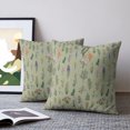 thumbnail image 2 of Pillow Covers 18x18 Set of 2, Sage Green Wildflowers Throw Pillow Covers Decorative Couch Cushion Cover, Farmhouse Herbs Floral Summer Microfiber Soft Square Pillowcases for Bedroom Living Room Sofa, 2 of 9
