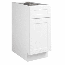 Design House Brookings Ready to Assemble Solid Wood Shaker Base Kitchen Cabinet (12 x 34.5 x 24), Sherwin Williams® White