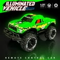thumbnail image 5 of Horivan Off Road RC Car 2.4GHz Remote Control Truck with LED Lights, 25m Range, 10km/h High Speed, All Terrain Vehicle for Indoor Outdoor Stunt Racing, Durable Toy Car Gift, 5 of 9