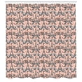 thumbnail image 3 of Ambesonne Eiffel Shower Curtain, Retro Landmark, 69"Wx75"L, Pale Salmon Black White, 3 of 3