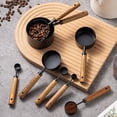 thumbnail image 4 of Stainless Steel Measuring Spoons and Cups 8 Piece Set with Walnut Handle, 4 of 10