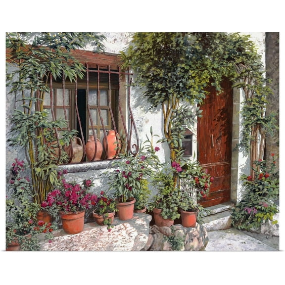 Great BIG Canvas | Rolled Guido Borelli Poster Print entitled I Vasi Dietro La Grata