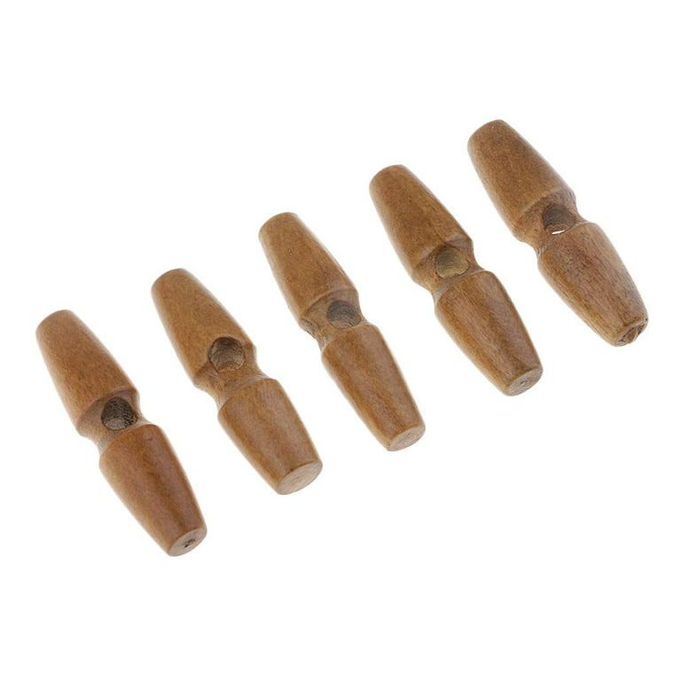 40Pcs Wooden Toggle Duffle Coat Buttons1 Holes Buttons For Sewing, ,  Embelishments, Crafts, Jewellery Making, Shabby Chic, Knitting