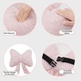 thumbnail image 3 of Pink Bow Pillow, Plush Bowknot Cushion, Soft Bedside Throw Pillow Bow Back Support Cushion for Car Sofa Couch Bedroom Decor, 3 of 7