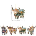 thumbnail image 3 of 2D Acrylic Colorful Cow Pendant Colorful Calf Window Decoration Pendant Suitable for Garden Window Tree Car Pendant A 4, 3 of 4
