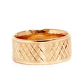 thumbnail image 2 of Yellow Gold Hand Carved 8mm Flat Comfort Wedding Band, 2 of 2