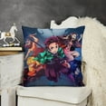 thumbnail image 2 of Demon Slayer Pillow Case Soft Pillow Cover Pillowcase Decorative Cushion Cover Home Decor 12 "x12 ", 2 of 8