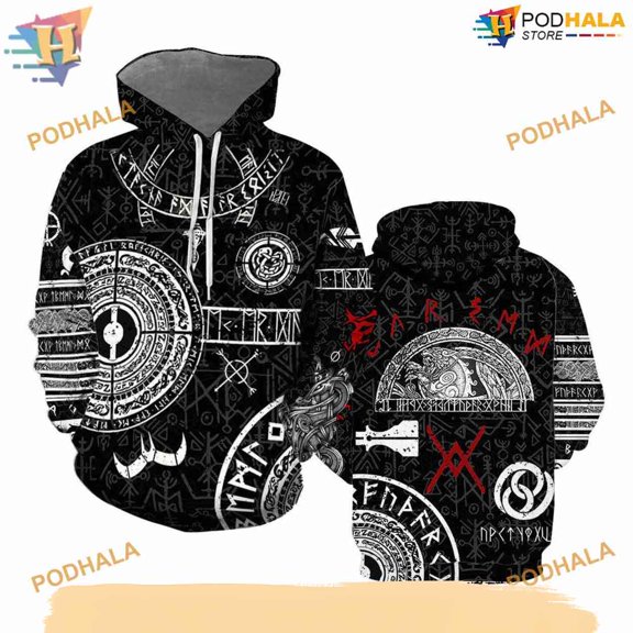 Viking God of War All Over Printed 3D Hoodie T-Shirt