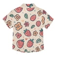 thumbnail image 2 of Dailycode Small Short Sleeve Button Down Shirts Cute Strawberries Flowers Leaf Casual Shirt 3-10 Years, 2 of 9