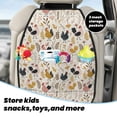 thumbnail image 4 of Goofa Cartoon Chickens Pattern Car Back Seat Protector for Kids (2 Pack) ,Anti-kick Storage Mat for Car Seats,Shields from Footprints, 4 of 6