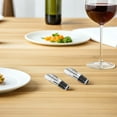thumbnail image 4 of Toyvian 2Pcs Black Stainless Steel Wine Aerator Pourer with Silicone Seal Bottle Stopper, 4 of 8
