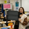 thumbnail image 4 of Homy Casa Portable Folding Laptop Desk with Cup Holder, Adjustable Height, Black Plastic Top, 4 of 12