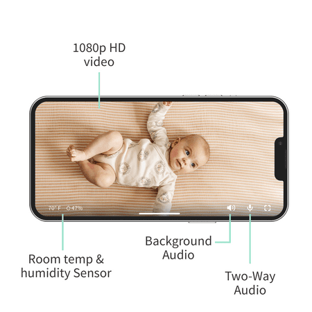 Owlet - Cam 2, HD Video Baby Monitor - Bedtime Blue