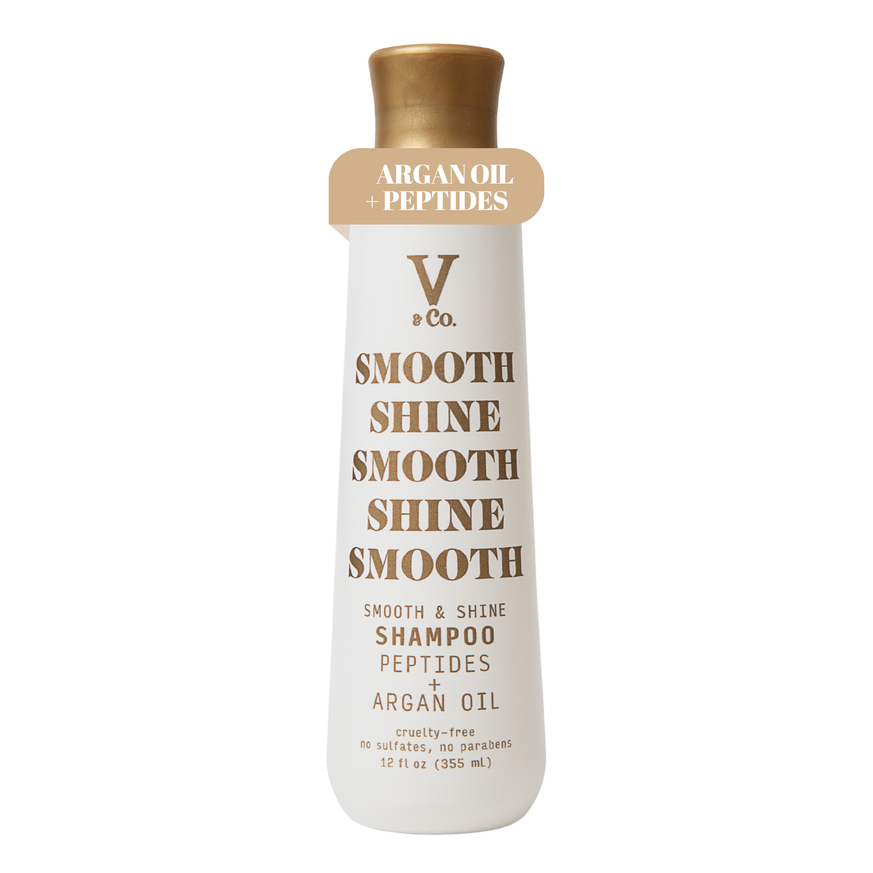V&Co. Beauty Smooth & Shine Shampoo 12 oz, for Adults and Teens