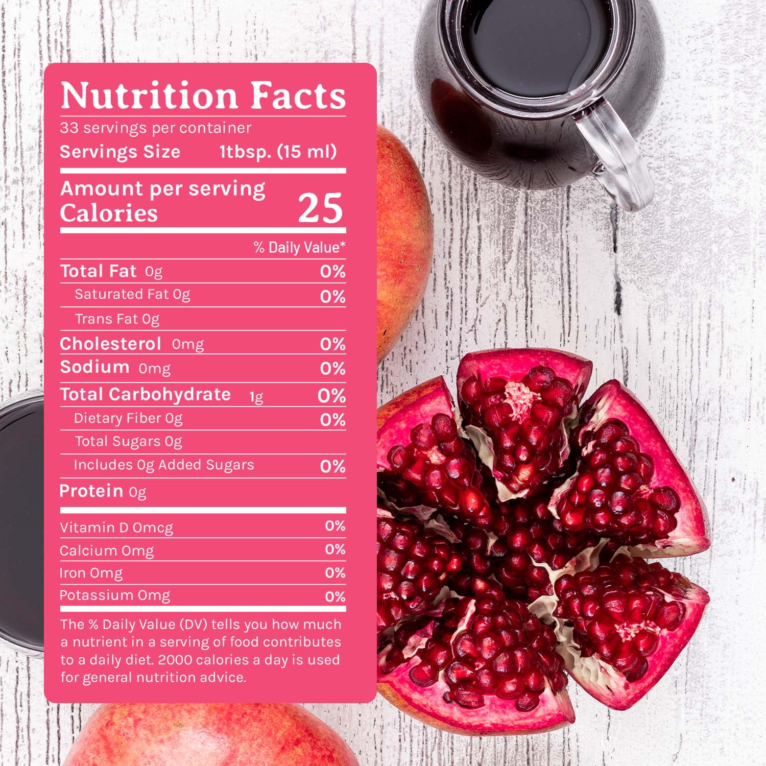 De La Rosa Organic Pomegranate Vinegar, Pure & Unfiltered, Vegan, 16.9 oz (pack of 2)
