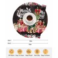 thumbnail image 6 of 15 Inch Round Placemats Set of 4, Christmas Cats Non Slip Heat Insulation PP Table Mats, XmasTree Winter Gifts Floral Brown Wooden Washable Place Mats for Kitchen Dining Party Table Decor, 6 of 7