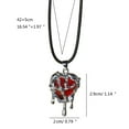 thumbnail image 5 of YIEMEEN Gothic Punk Crystal Heart Necklace Vintage Hollow Love Pendant Necklaces for Men, 5 of 15