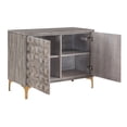 thumbnail image 2 of Carbon Dust Gray Multi-Color Transitional Two Door Wood Cabinet, 2 of 6